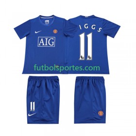 Camiseta Manchester United GIGGS 11 2008 Retro Niño Segunda Equipación